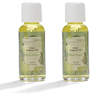 Hassett Green London Black Forest Pine & Eucalyptus Fragrance Oil - 2 x 30ml Glass Bottles - Suitable for Ultrasonic Diffusers Humidifiers & More