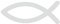 timalo® Christlicher Fischaufkleber fürs Auto 9x3cm Ichthys Autoaufkleber Fisch (hellgrau)