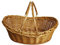 Oypeip Weidenkorb, Geschenkkörbe, leer, oval, Weide, gewebter Picknickkorb, Oster-Süßigkeitenkorb, großer Aufbewahrungskorb, Weinkorb mit Griff, Eiersammlung, Hochzeitskorb, 38.1x27.9x17.8 cm (Natur)