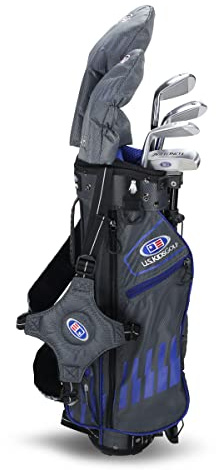 U.S. Kids Golf Club Set Ultralight 2020, 100-168 cm Player Height, 3-13 Years, 5 Clubs - 48 inches/ 122-130 cm, Light Blue/Grey, Right