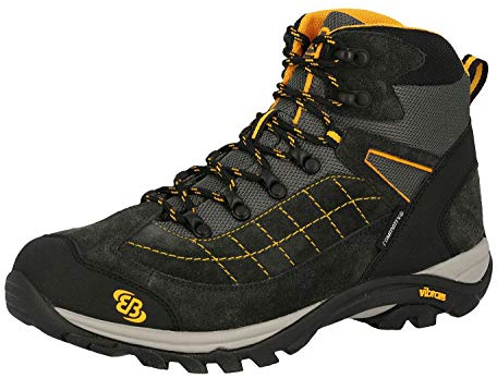 Brütting Mount Crillon High Unisex Erwachsene Trekking- & Wanderstiefel, Anthrazit/Orange, 39 EU