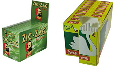 1200 Zig ZAG Rolling Papers & 1200 SWAN Extra Slim Filter Tips