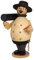 Drechslerei Kuhnert - Rauchmann / Räucherfigur aus Holz - Max als Dachdecker - 16cm Höhe - Made in Germany