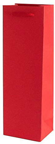 10 x Flaschentasche PresentFill® Premium Flaschentüten Rot | 100% Recycling Kraftpapier 210 gr. Stark Made in Europe| Geschenktaschen | Geschenktüten | Weinflaschen Verpackung für 1 Flasche Wein