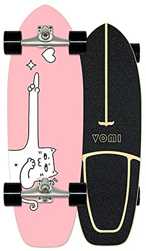 Carving Skateboard Surfskate Carver Komplettboard 78×14cm, ABEC-11 Kugellagern, 7-lagiges Ahornbrett, 85A Rollen 70×51mm, für Kinder Jugendliche und Erwachsene, Pumpping Skateboard, B