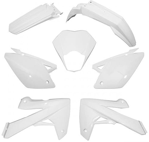 7-teiliges Verkleidungsset weiß glänzend für Motorrad rieju 50 mrt enduro 2009 bis 2020 neu