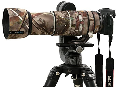 ROLANPRO Impermeabile Lens Coat per Canon RF 100-500mm F/4.5-7.1 L è USM Camouflage Rain Cover