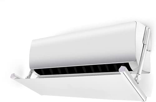 Deflector de aire acondicionado, no condensación, no se necesita ninguna herramienta para oficina en casa (blanco)
