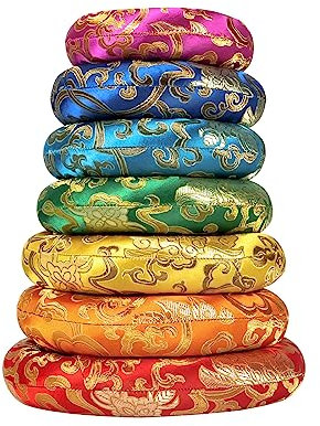 Seven pcs Cloth O-ring Playing 6-12 8-14 Crystal Singing Bowl (6-12inch)