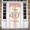 40. Geburtstag Frauen Deko, Happy 40th Birthday Door Banner Roségold - Stoff Schild Plakat Türdekoration, 40. Geburtstag Hintergrund Banner Frau, Geburtstagsfeier Willkommensschild