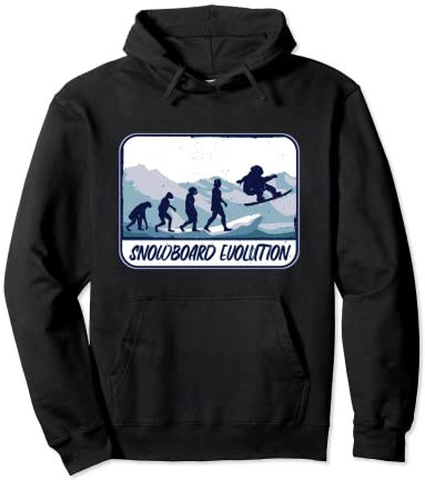 Snow Boarding Snowboard Evolution Herren Damen & Kinder Pullover Hoodie
