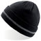 Mivaro Herren Warnschutz-Mütze Beanie reflektierend, Größe:Einheitsgröße, Farbe:Schwarz