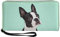 Kuiaobaty Lange Ledergeldbörse für Damen, mit Reißverschluss, Kartenhalter mit 4 Kartenfächern, modische Clutch, Boston Terrier, Casual