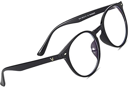 Blaulichtfilter Brille Herren Ohne Stärke Retro Brille Vintage Blockieren Blaue Licht von PC, TV und Handy Gaming Blaufilter mit Brillenetuis und Brillenputztuch