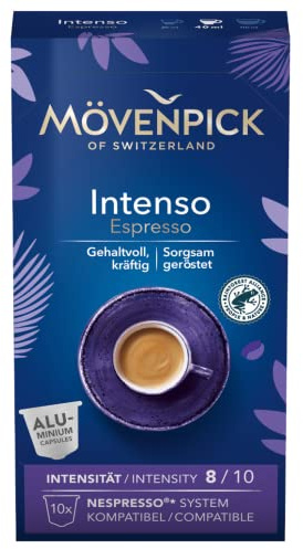 Kaffeekapseln INTENSO ESPRESSO in Alukapseln von Mövenpick, 8x10 Stück