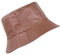 KYEYGWO Damen Reversible Fischerhut aus PU Leder, Frauen Doppelseitiger Buckethut Wasserdicht Regenhut Baumwolle Winterhut Outdoor Hut Sonnen Schlapphut, Braun