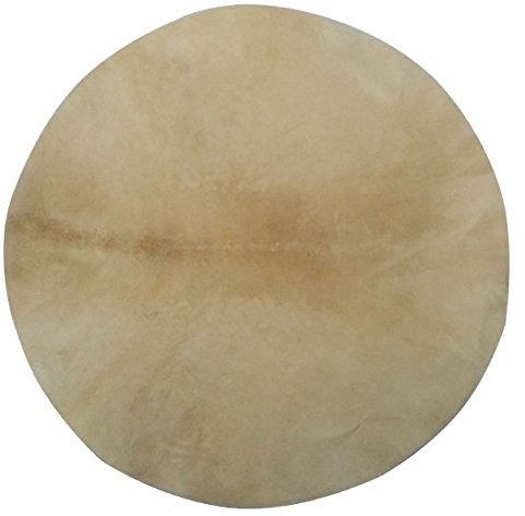 Djembe-Trommelfell Natürliche Ziegenfelle Marsch-Snaredrums-Haut, Irischer Bodhran, Banjo, Native Frame Drums, Conga, Afrikanische Trommeln, Percussion-Drum-Fell, Kalbshaut (natürliche Haut, 55,9 cm)