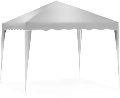 Toboli Faltpavillon Weiß 3x3 m Pop-up Überdachungszelt Wasserdicht mit UV-Schutz und Tragetasche