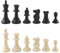 Andux Set of 32 Chess Pieces Plastic Chess Pieces Only XQZ-02 (65mm)