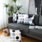 Homefeelzydys Kissenbezüge, Kissenbezüge 55 x 55 4er-Set Graues Quadrat Dekokissenbezug Kissenbezüge 22x22 4er Pack für Außenterrasse Garten Blench Wohnzimmer Sofa Bauernhausdekor