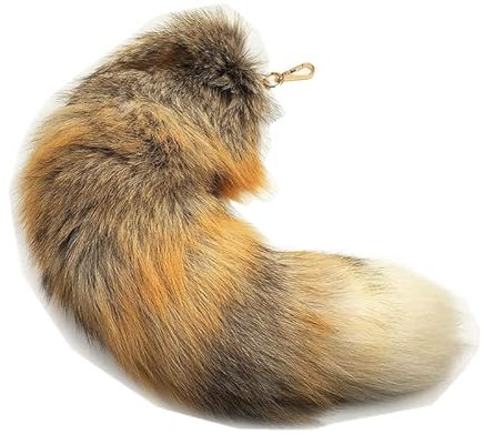 Putextile Fuchsschwanz Anhänger etwa Fell Schwanz Keychain Extra Groß Schlüsselring Tasche Zusätze Auto Schlüsselketten Anhänger Weich Flaumig Handtasche Dekoration (colour8)