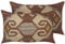 Beliani Dekokissen 2er Set Jute/Wolle rot/bunt rechteckig 30x50 cm orientalisch Urpad