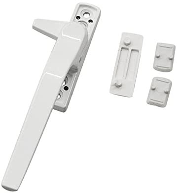 Lokatall - Manija de ventana de repuesto universal de doble UPVC, mango de bloqueo de ventana de aleación de aluminio, mango de bloqueo a prueba de niños, mango de seguridad blanco (derecha)