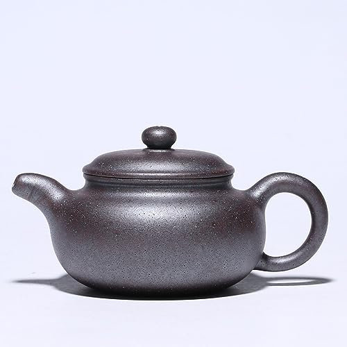 Tetera de arcilla púrpura Tetera Yixing Zisha, sección mineral original, horno de leña para barro, juego de té, tetera antigua para quemar madera