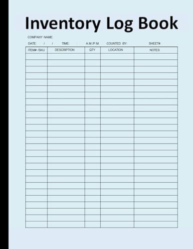 Inventory Log Book: Small Business Inventory Tracker