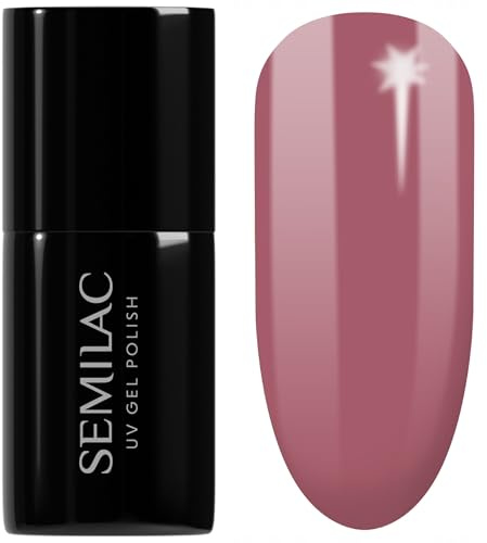 SEMILAC Gel Nail Polish 471 Garden Soirée - Full Coverage Gel Polish - Soak Off Easy To Use LED/UV Nail Lamp - Long Lasting Manicure and Pedicure up to 3 weeks | Pink shade with full coverage and rich pigment, long lasting wear, soak off removal, for a manicure and pedicure at home