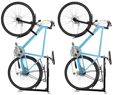 Bike Nook Pro - 2 Soportes verticales y de estante de almacenamiento para bicicletas, original, para garaje, interiores y exteriores, rincones, no requiere taladro