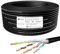 hb-digital 10m CAT 7 cavo di installazione Ethernet 1000 MHz 10 Gbit per esterni nero AWG23/1 PE S/FTP doppia schermatura PIMF rame puro dati grezzo/interrato per uso esterno