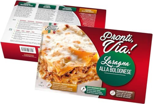 PRONTI VIA LASAGNA, il Piacere della Cucina Tradizionale Italiana, Piatti Pronti, Confezionato per la Tua Comodità (300 g (Confezione da 10, bolognese)