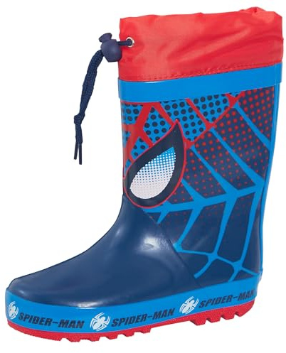 Marvel Stivali in Gomma Spiderman con Legaccio Ragazzi Stivali in Gomma Supereroi Stivali da Pioggia Bambine Stivali da Neve