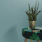 10359-19 Papier peint intissé uni aspect lin moderne Bleu turquoise