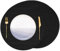 Banchif Tischsets Rund, Tischsets Abwaschbar 8er Set Platzdeckchen PVC Rund rutschfest Platzsets Abwischbar Gewebte Vinyl Platzsets Durchmesser 38 cm, Schwarz