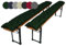 TexDeko® Garden 2er-Pack Bierbankauflagen für Bierzeltgarnitur gesteppt UV-beständig wasserabweisend 220x25cm gepolstert gemütliches Sitzkissen für Bierbank Festzeltgarnitur (Dunkelgrün)