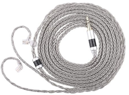 Linsoul Tripowin Zonie IEM-Kabel, 2m Langes Ohrhörer-Kabel, 16-adriges Versilbertes Kopfhörerkabel, In-Ear-Monitor-Kabel für Audiophile Musiker(Recessed 2pin)