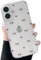 ZTOFERA Clear Case for iPhone 16, Cute Love Heart & Bowknot Pattern Design Aesthetic Transparent Phone Case Soft Flexible TPU Shockproof Protective Cover for Women Girls - Black Bow