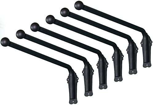 Swing Arm Curtain Rods – Heavy Duty Portiere Rod for Side Panels Window Curtain Display Stand – Front Door Curtain Rail for Drapery Arm
