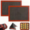 Pack of 2 Baking Mats, 40 x 30 cm, Black with Red Edge, Silicone Baking Mat for Macaroons, Macaroons Baking Mat, Ideal for Baking, Chocolate, Snacks
