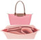 LUOJINYI Organizer für Longchamp Tasche, taschenorganizer für longchamp tasche damen, taschen organizer, longchamp tasche damen organizer, Große Kapazität Handtasche Einsatz(Rosa, L)