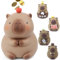 GZLCEU Niedlich Spardose, Capybara Sparschwein Harz Piggy Bank 14.2×11cm Sparbüchse mit 4 STK Capybara Ornamente für Mädchen Jungen Geld Sparen＆Heimdekoration