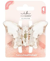 invisibobble Clipstar Diamond Butterfly (1 Stück) – Haarspange Damen & Mädchen in Schmetterlingsform – Große Haarklammer rosé-transparent – Für dünnes Haar – Elegantes Haaraccessoire mit Blumeffekt
