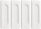 MOROBOR Lot de 4 poignées de porte coulissantes rectangulaires autocollantes en alliage d'aluminium pour portes coulissantes de grange, placard, armoire, tiroirs (blanc, 100 mm)