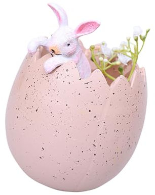 Osterhasen-Eierschalen-Harz-Übertopf, Tischpflanze, Blumentöpfe, Schale für Pflanzenliebhaber und Deko-Enthusiasten