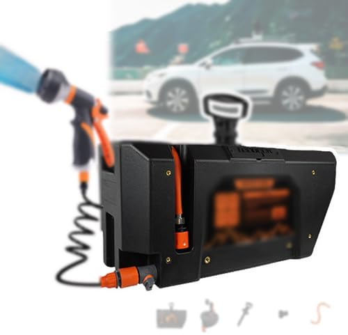 GCLCPAEN Doccia Portatile per Campeggio, Serbatoio d'Acqua Pressurizzato da 6,34 Galloni, Pressurizzazione Manuale, 6 modalità di Spruzzo, con Tubo Flessibile da 3M, Pompa dell'Aria, Tubo di Prolunga