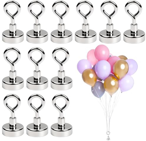 12 Pcs Poids Pour Ballons Support Pour Ballons Poids Pour Ball ons À Hélium | Réutilisables, Commodité Magnétique, Quantité Suffisante, Large Gamme D'applications Fête, Anniversaire, Mariage