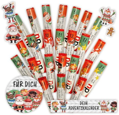 younikat Aufkleber-Set Adventskalender Weihnachtsmann für Duplo - you0173 | Geschenk Weihnachten Advent, selbstklebend, ohne Riegel