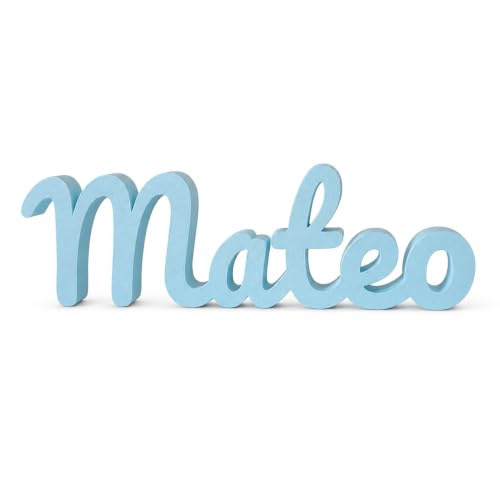 NEBULA HOME DECOR | Nombre Personalizado 3D – Tipo de Letra, Color y Tamaño a Elegir – 1,8 cm de Grosor, se Mantiene de Pie o para Colgar – Decoración Habitación Infantil, Bautizo y Baby Shower